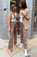 Brown Leopard Flare Kick Trouser - nfd-demo-dev