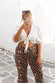 Brown Leopard Flare Kick Trouser - nfd-demo-dev