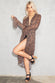 Brown Sheer Leopard Wrap Dress - nfd-demo-dev