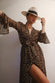 Brown Sheer Leopard Wrap Dress - nfd-demo-dev