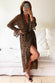 Brown Sheer Leopard Wrap Dress - nfd-demo-dev