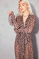 Brown Sheer Leopard Wrap Dress - nfd-demo-dev