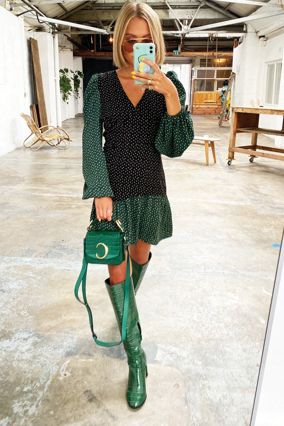 Contrast Star Mini Dress - nfd-demo-dev