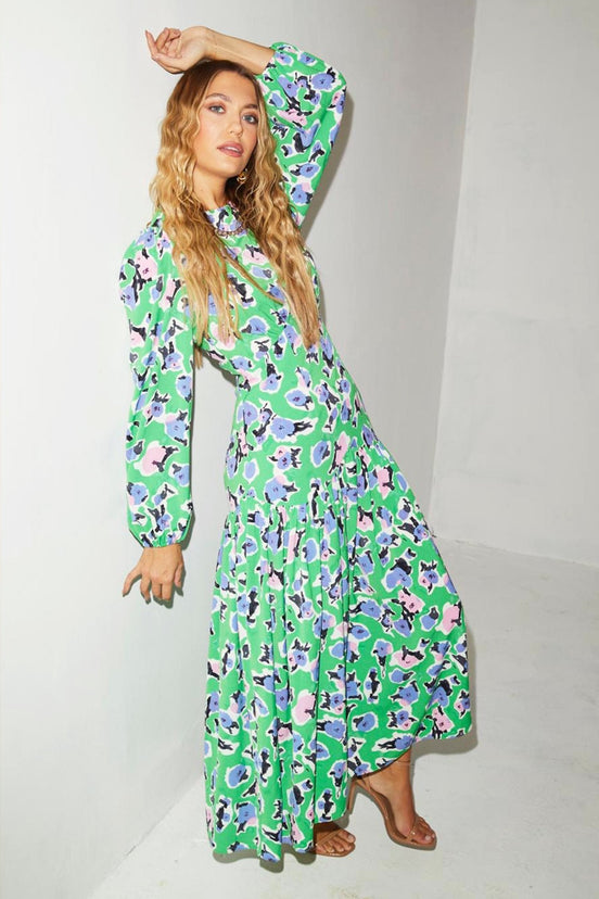 Green Dililah Midaxi Dress - nfd-demo-dev