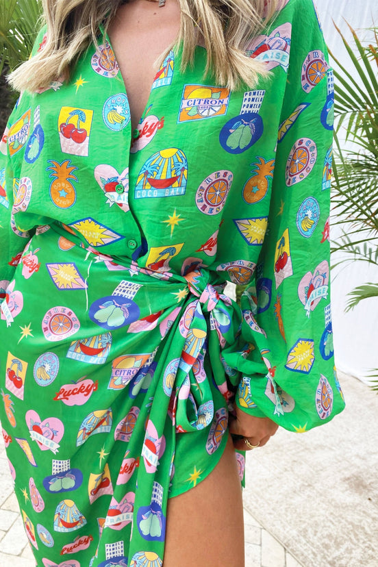 Green Fruit Sticker Jaspre Skirt - nfd-demo-dev