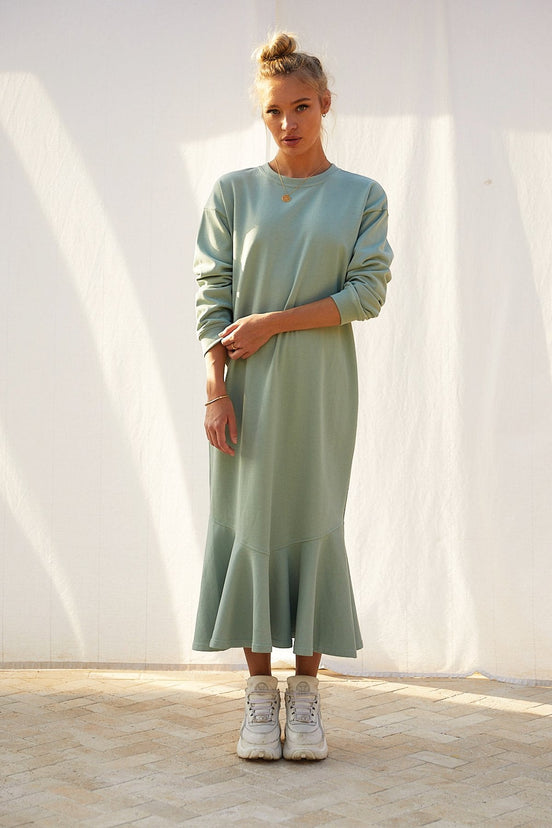 Green Sweat Maxi Dress - nfd-demo-dev