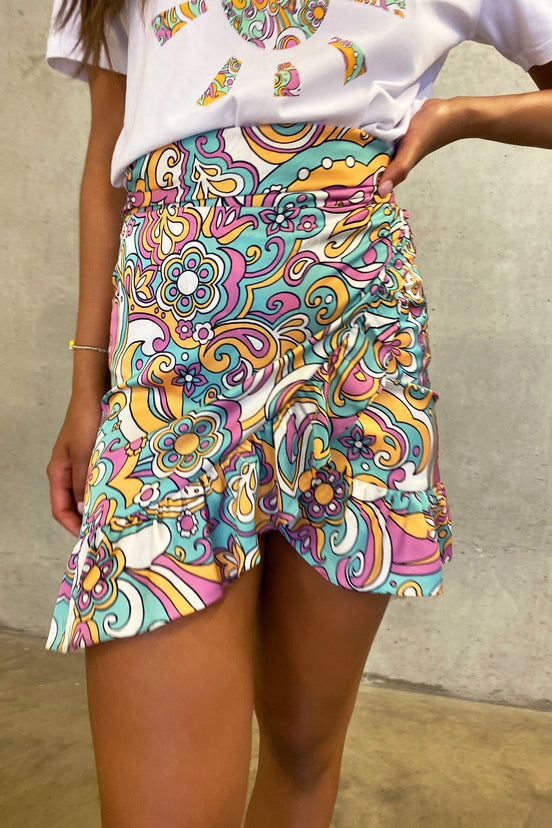 Groovy Greens Mini Ruffle Jaspre Skirt - nfd-demo-dev