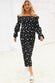 Monochrome Embroidered Cross Print Dress - nfd-demo-dev