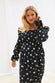 Monochrome Embroidered Cross Print Dress - nfd-demo-dev