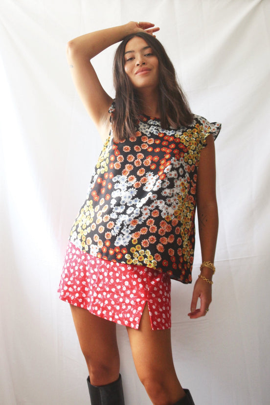 Multi Daisy Print S/L Top - nfd-demo-dev
