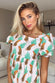 Nude Square Neck Cheetah Print Top