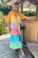 Pastel Rainbow Panel Dress