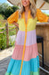 Pastel Rainbow Panel Dress