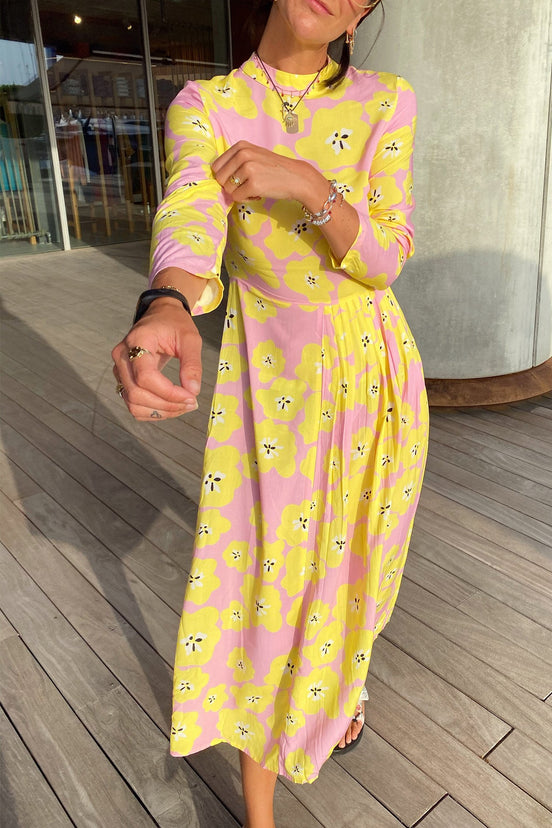 Pink-Floral-Swedish-Midi-£89