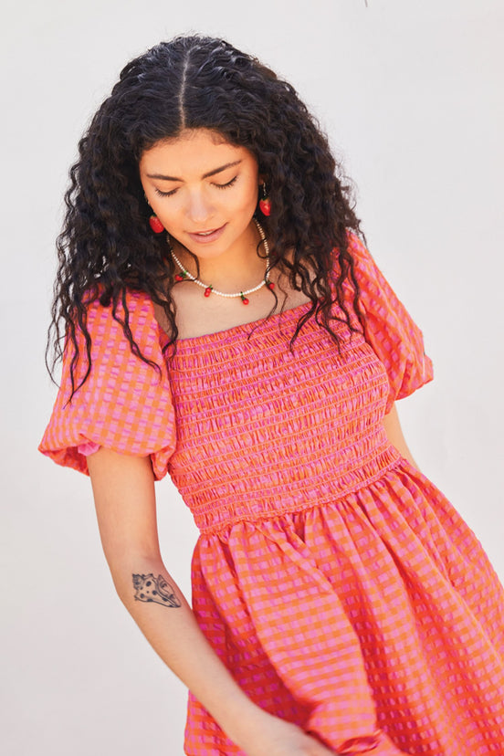 Orange-Gingham-Midi-Dress-£89