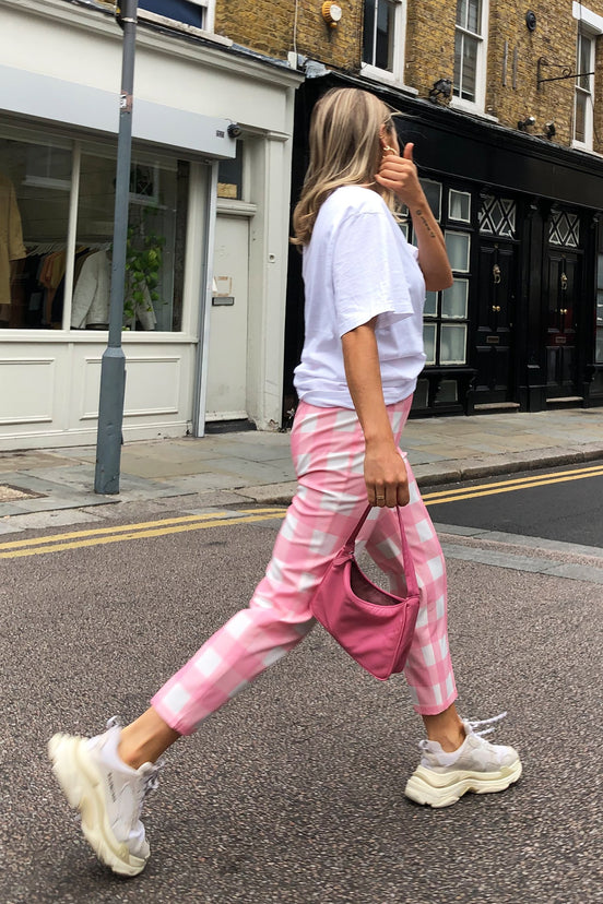 Pink Check Pant